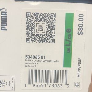 Puma Black Cotton Boiler